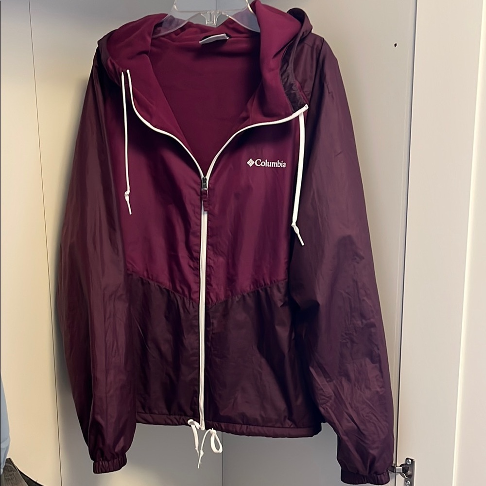Columbia Maroon Windbreaker Jacket